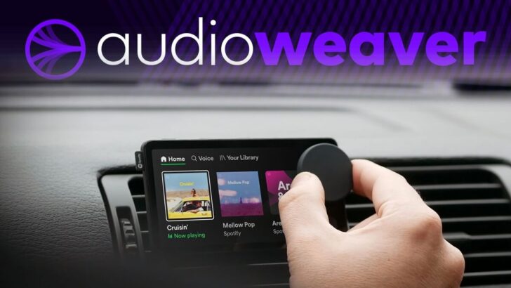 Spotify Car Thing Hand On Dial Logos FrontWeb