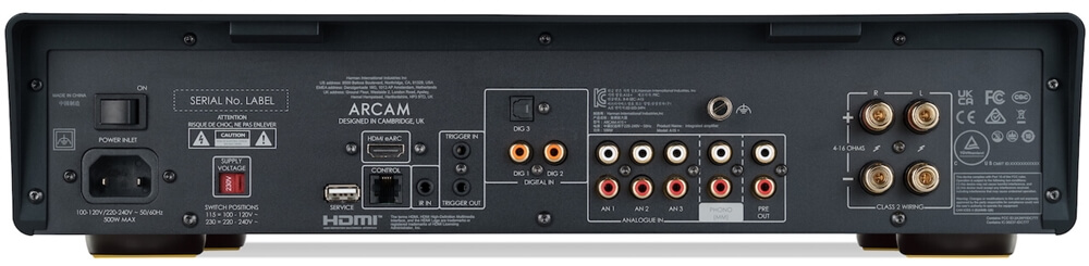 arcam a15 plus rear