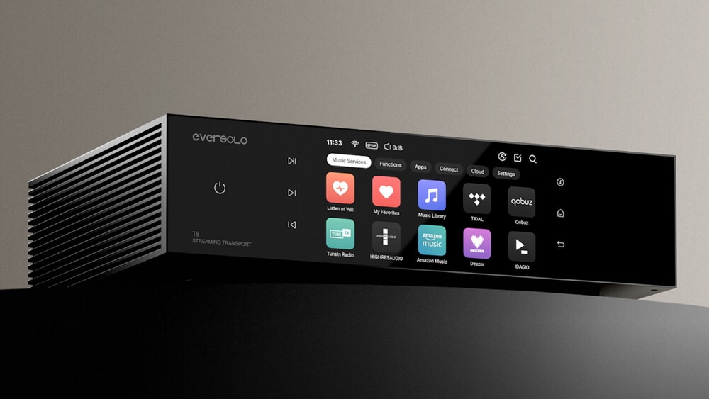 eversolo t8 streaming transport angle low