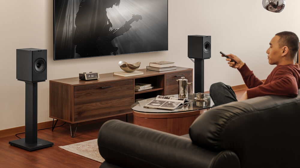 kef coda w dark titanium lifestyle